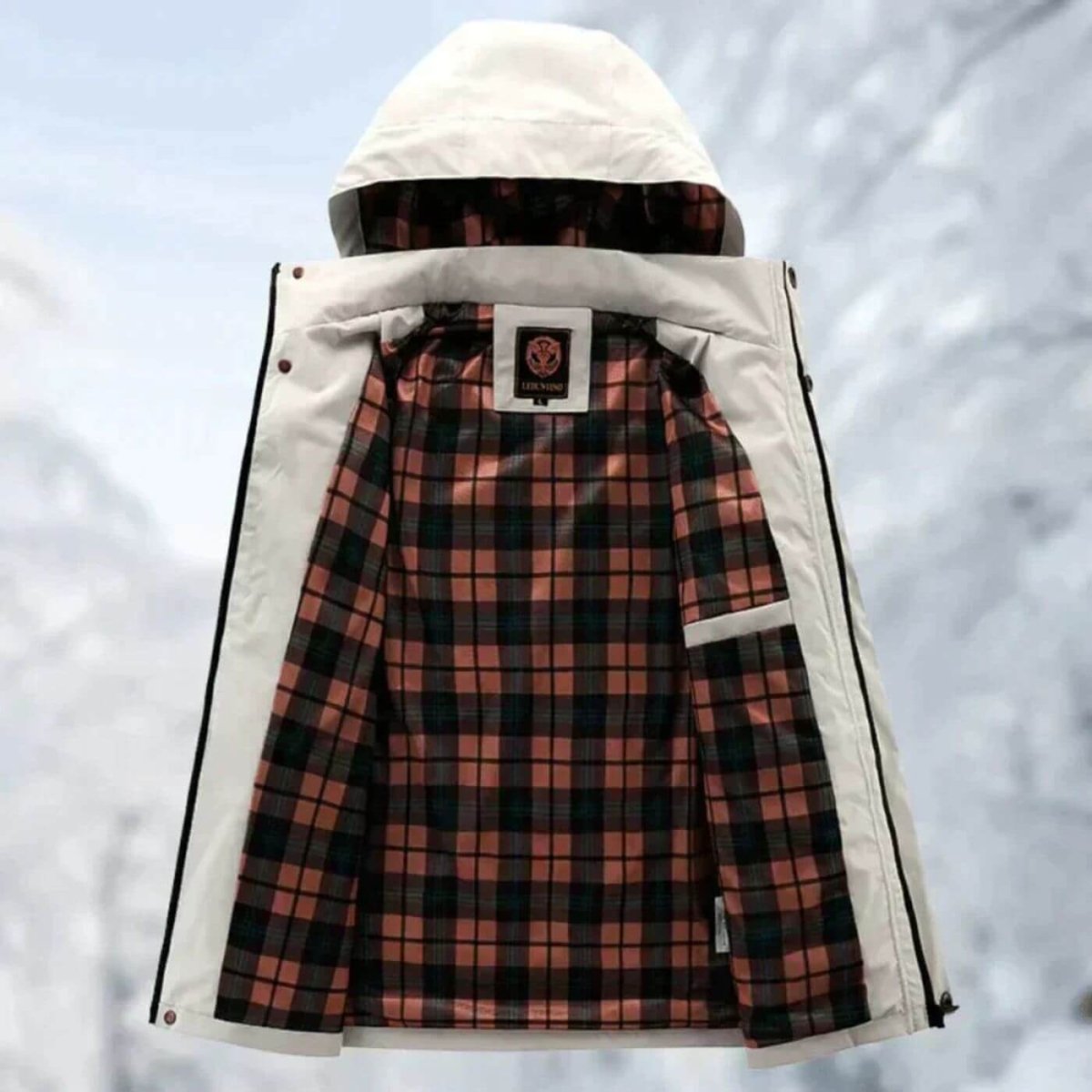 Veste d'hiver à capuche pour homme avec poches pratiques pour temps froid