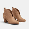 Bottines pour femmes à bout pointu et talon carré