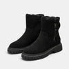 Bottines pour femmes à fermeture éclair latérale et semelle épaisse