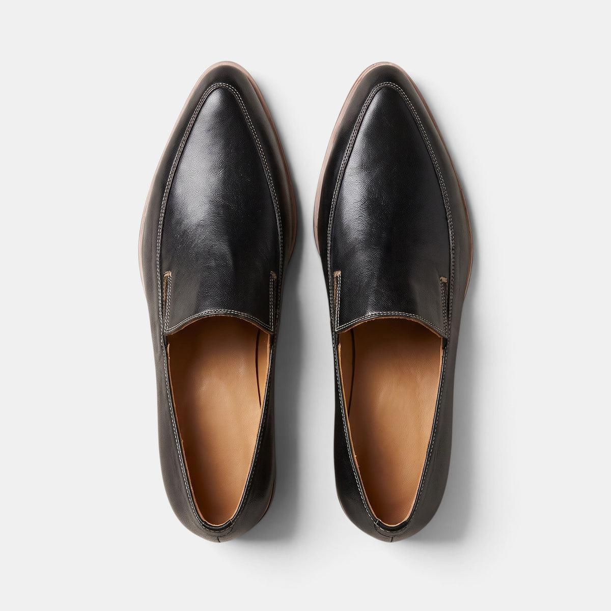 Women's Black Slip On Loafers Low Heel Casual Formal Shoes
