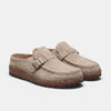 Women's Buckle Loafers with Slip On Design and Apron Toe
