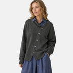 Women's Cardigan with Asymmetric Button Placket