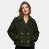 Manteau court élégant à double boutonnage pour femme, veste de bureau