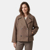 Veste courte élégante et ajustée à double boutonnage pour femme