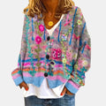 Women's Floral Button Front Cardigan Sweater