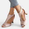 Chaussures à talons ouvertes confortables pour femmes