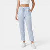 Pantalon taille haute à cordon pour femme avec poches latérales