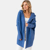 Gilet à capuche pour femme avec manches chauve-souris