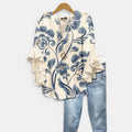 Blouse légère pour femmes, imprimé floral, coupe décontractée, haut décontracté