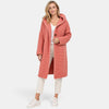 Cardigan long à capuche pour femme, boutonné sur le devant et à coupe oversize