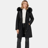 Parka pour femme avec capuche et col en fausse fourrure