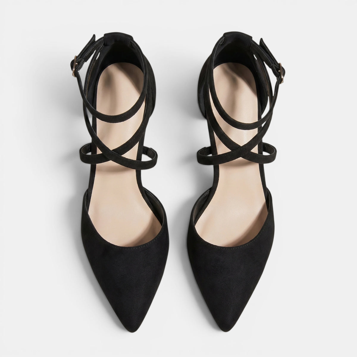 Chaussures pointues pour femmes avec bride de cheville à boucle et talon aiguille