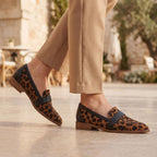 Women's Pointed Toe Penny Loafers with Slip On Design