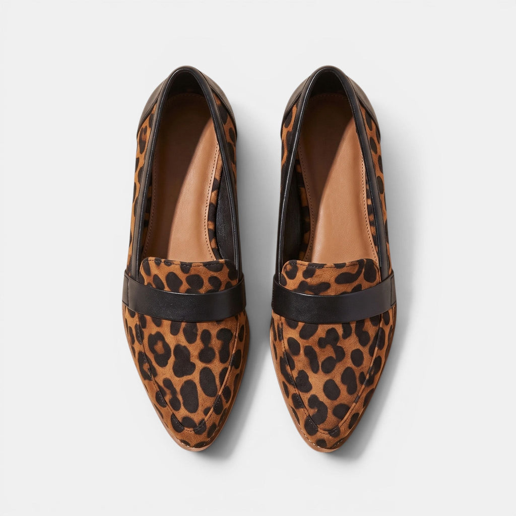 Women's Pointed Toe Penny Loafers with Slip On Design