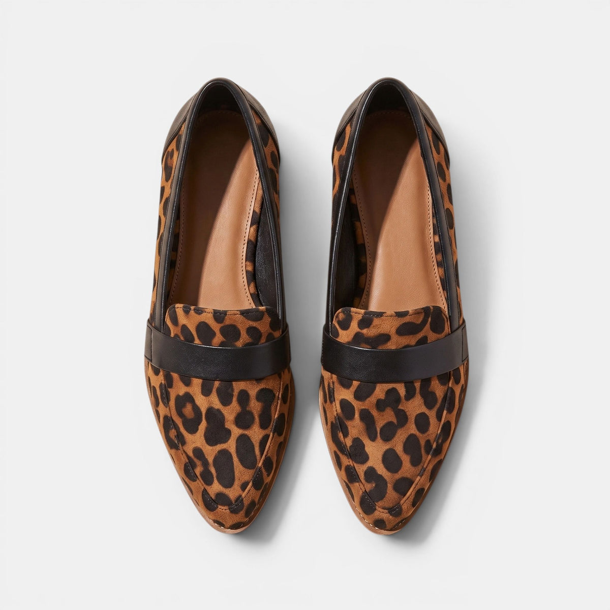 Women's Pointed Toe Penny Loafers with Slip On Design