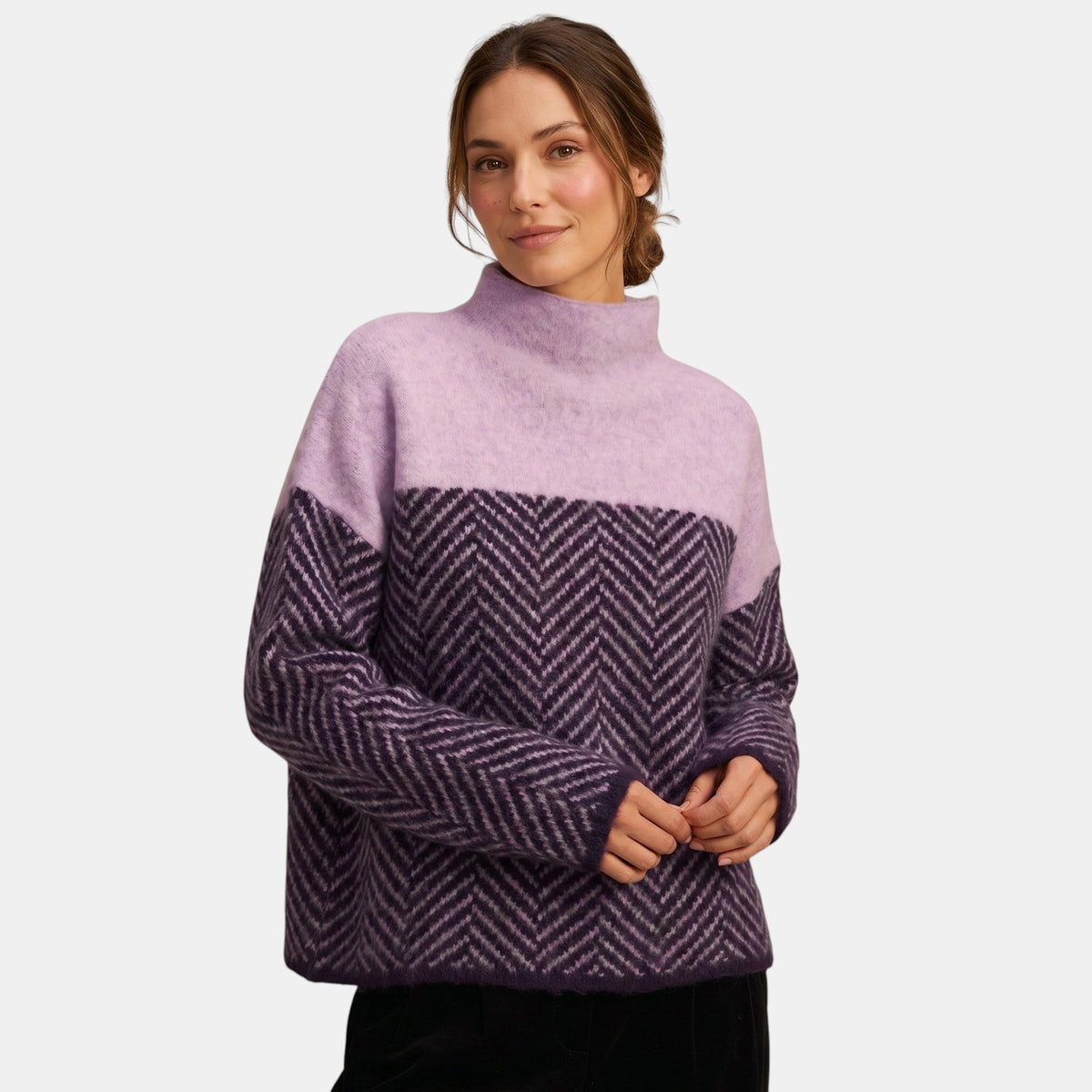 Women's Relaxed Fit Turtleneck Pullover Sweater SnugBubs Australia