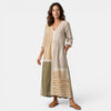 Robe maxi décontractée pour femmes, style tons terre