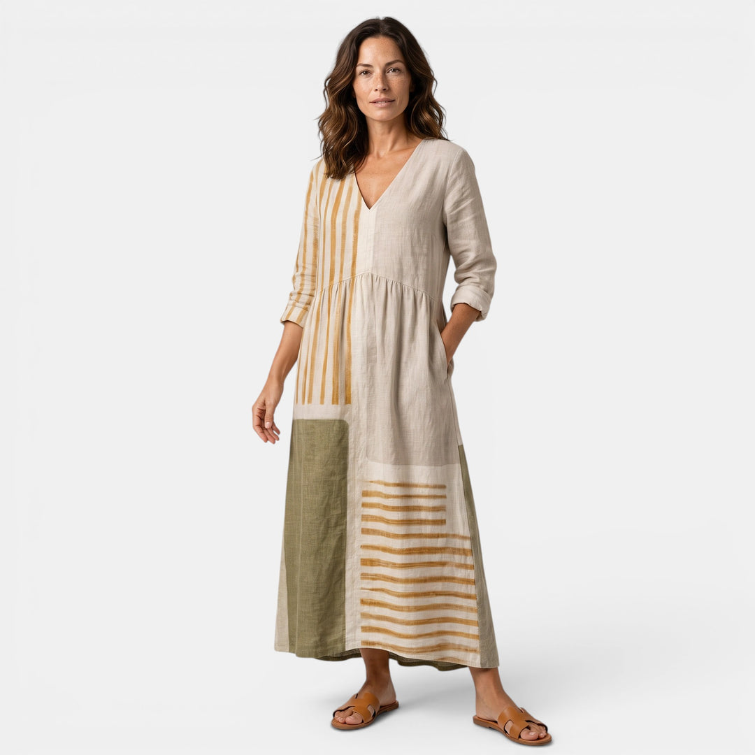 Women's Relaxed Maxi Dress Earth Tone Style – Brindle & Balance