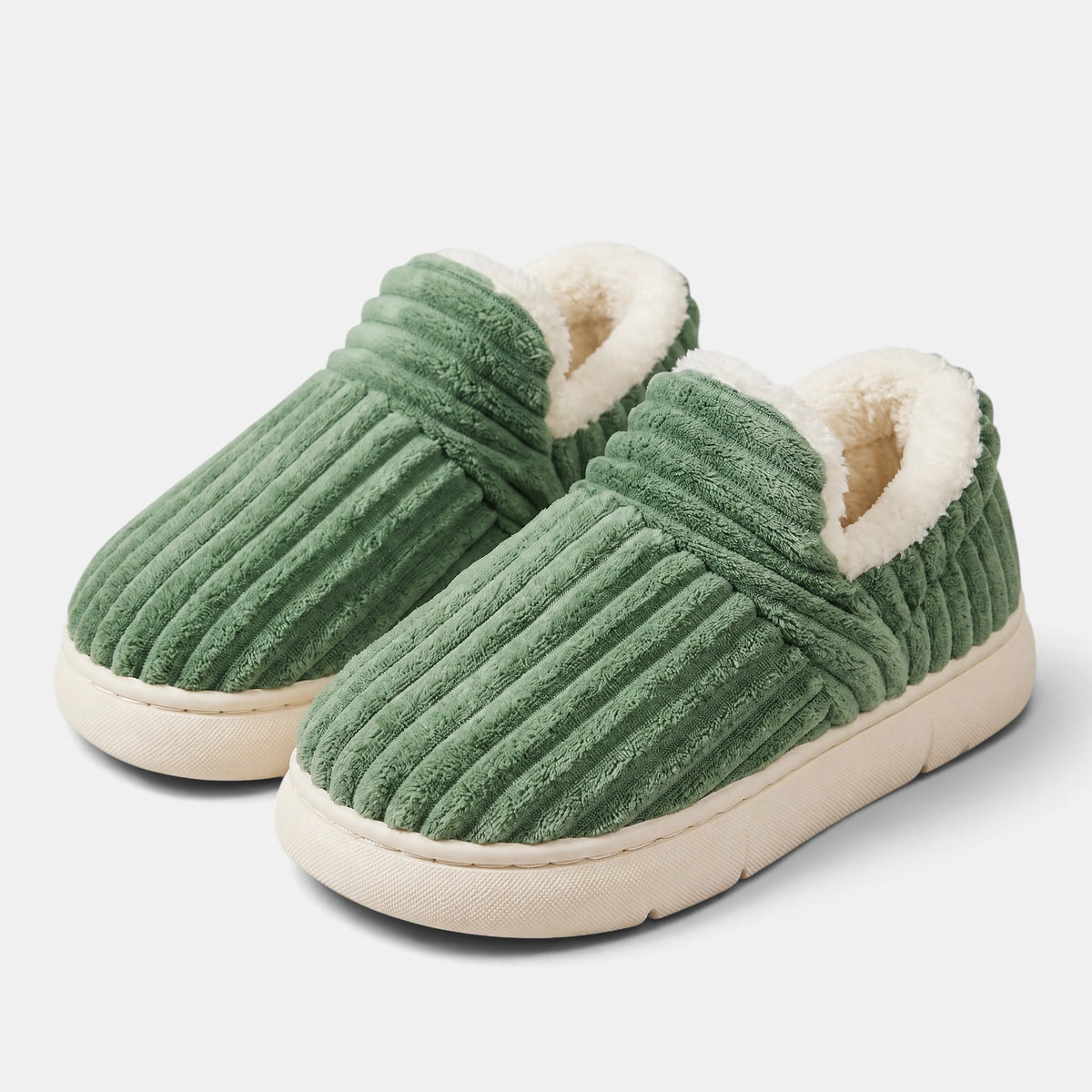 Chaussons pour femmes à bout fermé et semelle compensée