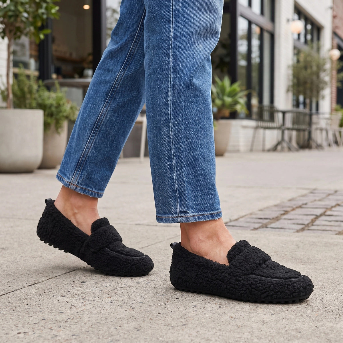 Mules pour femmes à enfiler avec bout rond