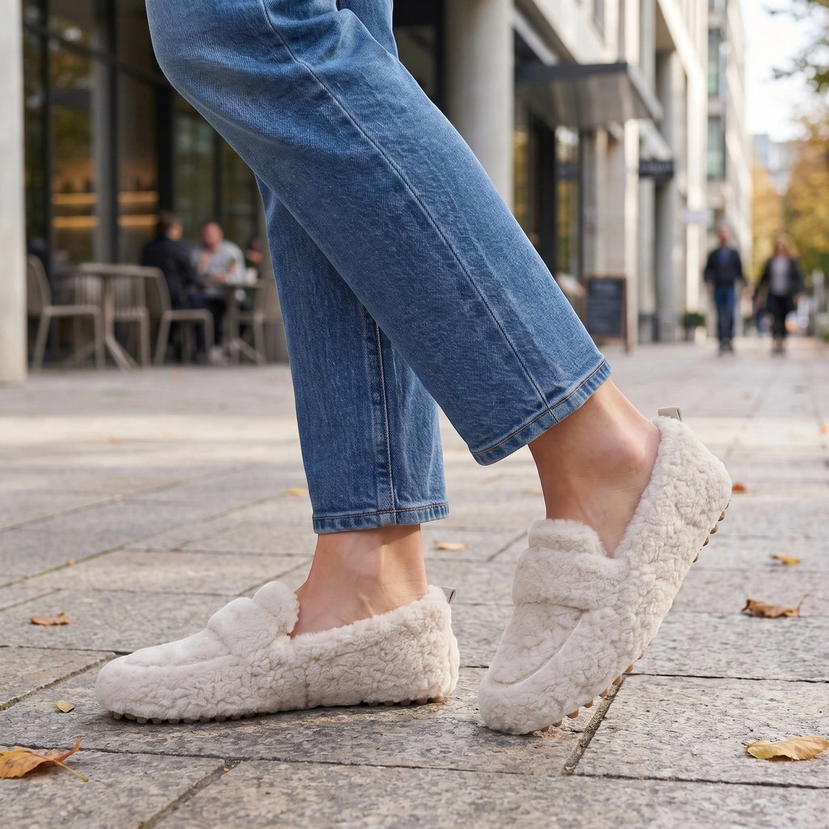 Mules pour femmes à enfiler avec bout rond