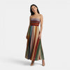 Robe maxi bustier pour femmes, robe longue plissée
