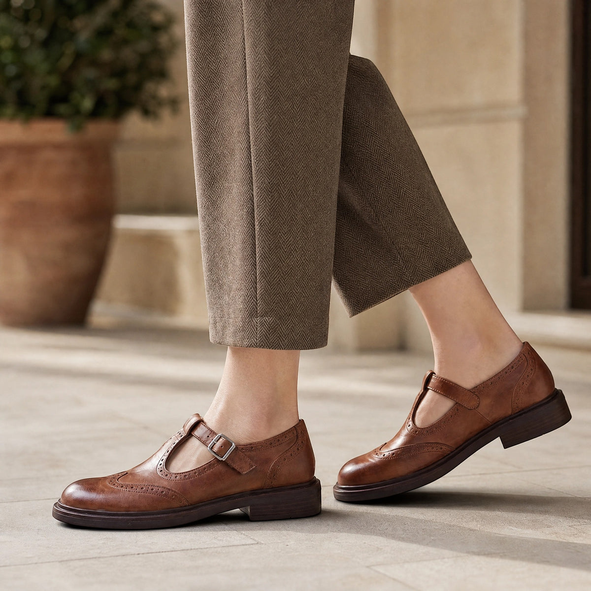 Chaussures plates Mary Jane de soutien pour femmes, confortables