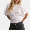 T-shirt pour femme avec taille cintrée et manches larges oversize