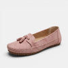 Mocassins pour femmes avec design à enfiler et détail pompon