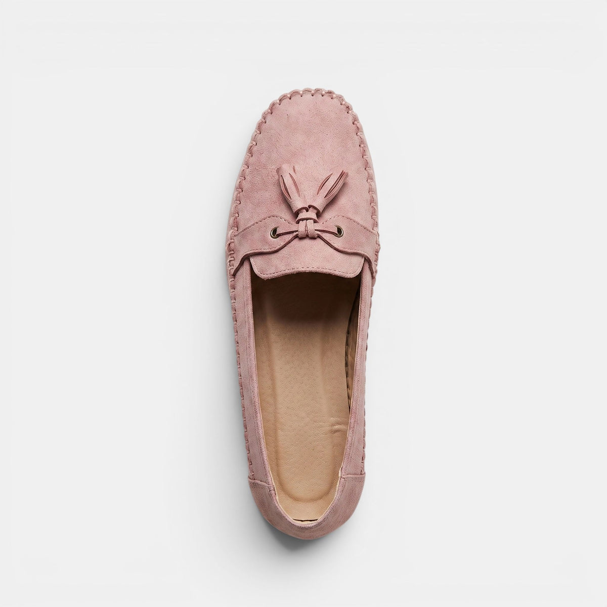 Mocassins pour femmes avec design à enfiler et détail pompon