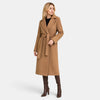 Trench-coat long pour femme avec ceinture à nouer