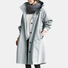 Trench-coat pour femme avec finition imperméable et capuche réglable