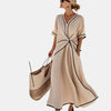 Robe maxi à devant torsadé pour femmes, style estival élégant