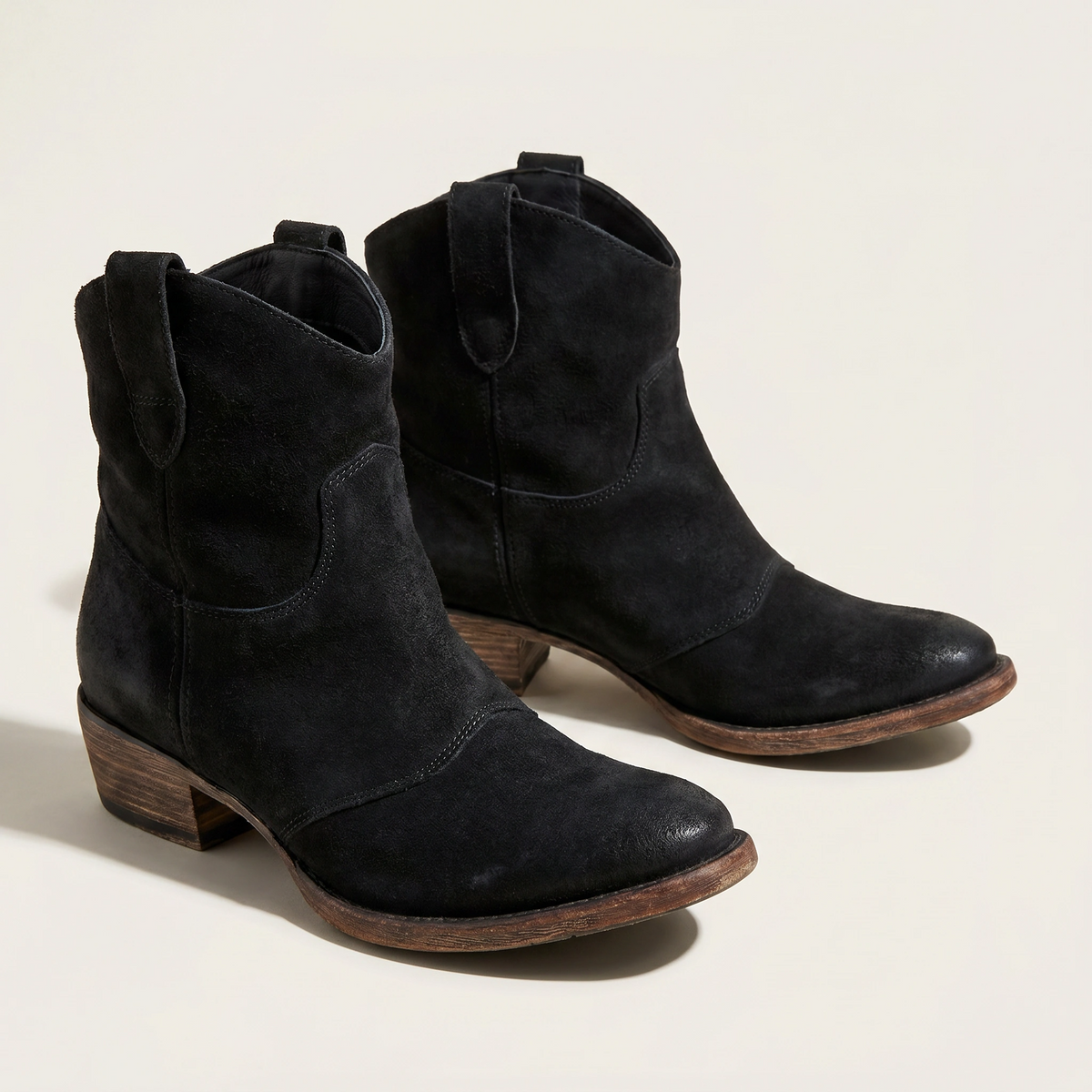 Bottines western pour femme avec languettes de tirage