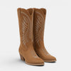 Bottes de cowboy western pour femmes avec détails brodés et talon carré
