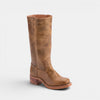 Bottes hauteur genou pour femme avec talon bloc et bout rond