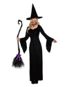 Women's Witch Halloween Costume with Lace-Up Dress and Hat
